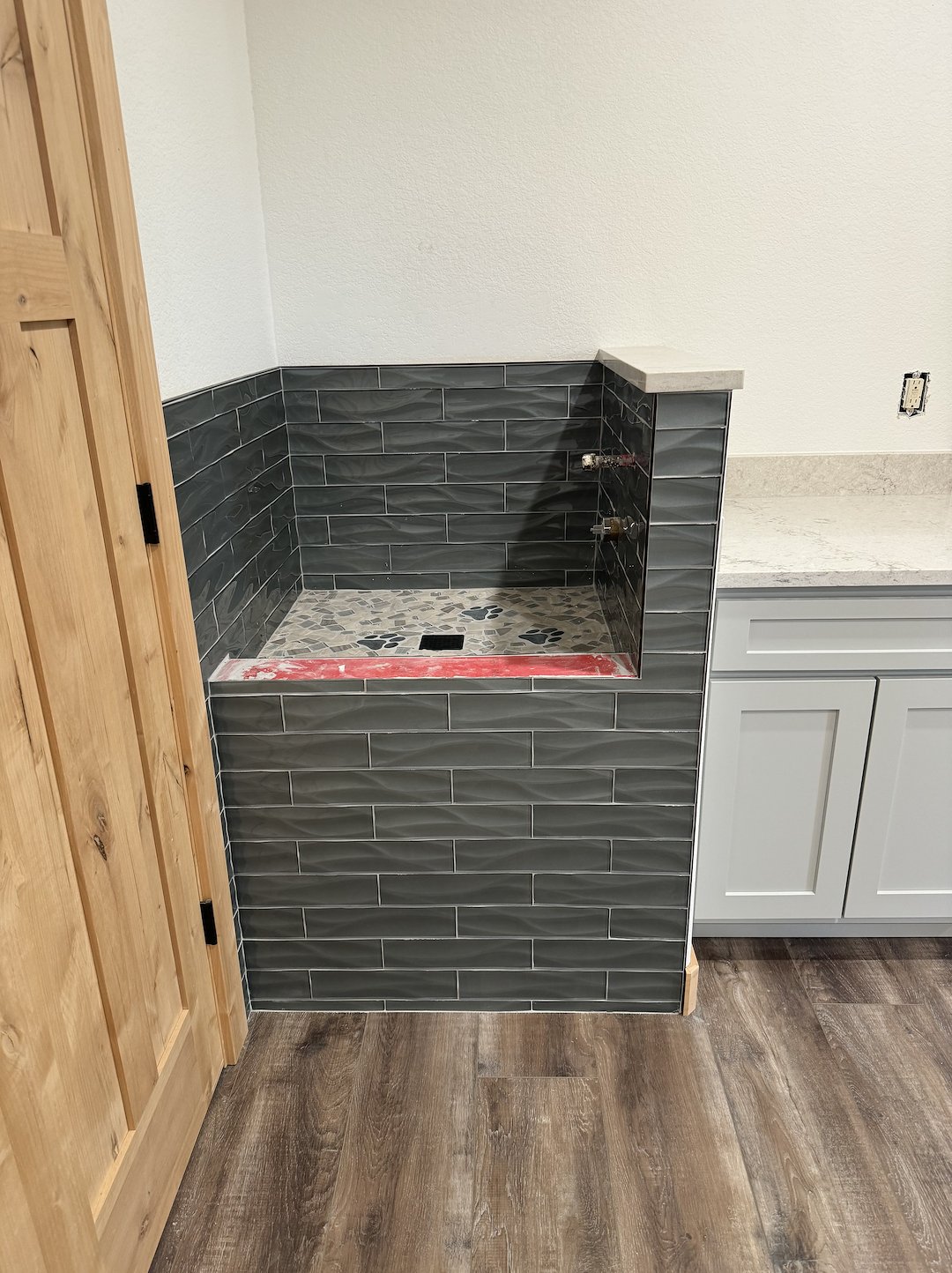DOG SHOWER TILE INSTALLATION IN EVERGREEN,CO